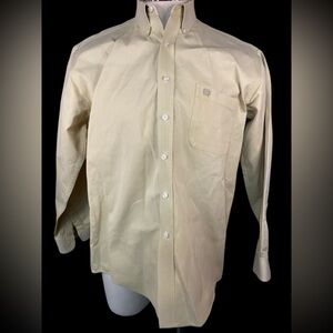 Cinch Light Tan Long Sleeve Button Up Western Shirt Men’s Medium
